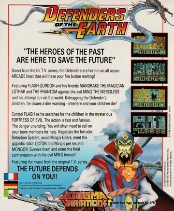 Defenders Of The Earth (UK,F) (1990) (Trainer) box cover back